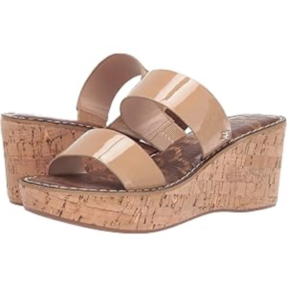Sam Edelman Rydell Almond Patent Wedge Sandals